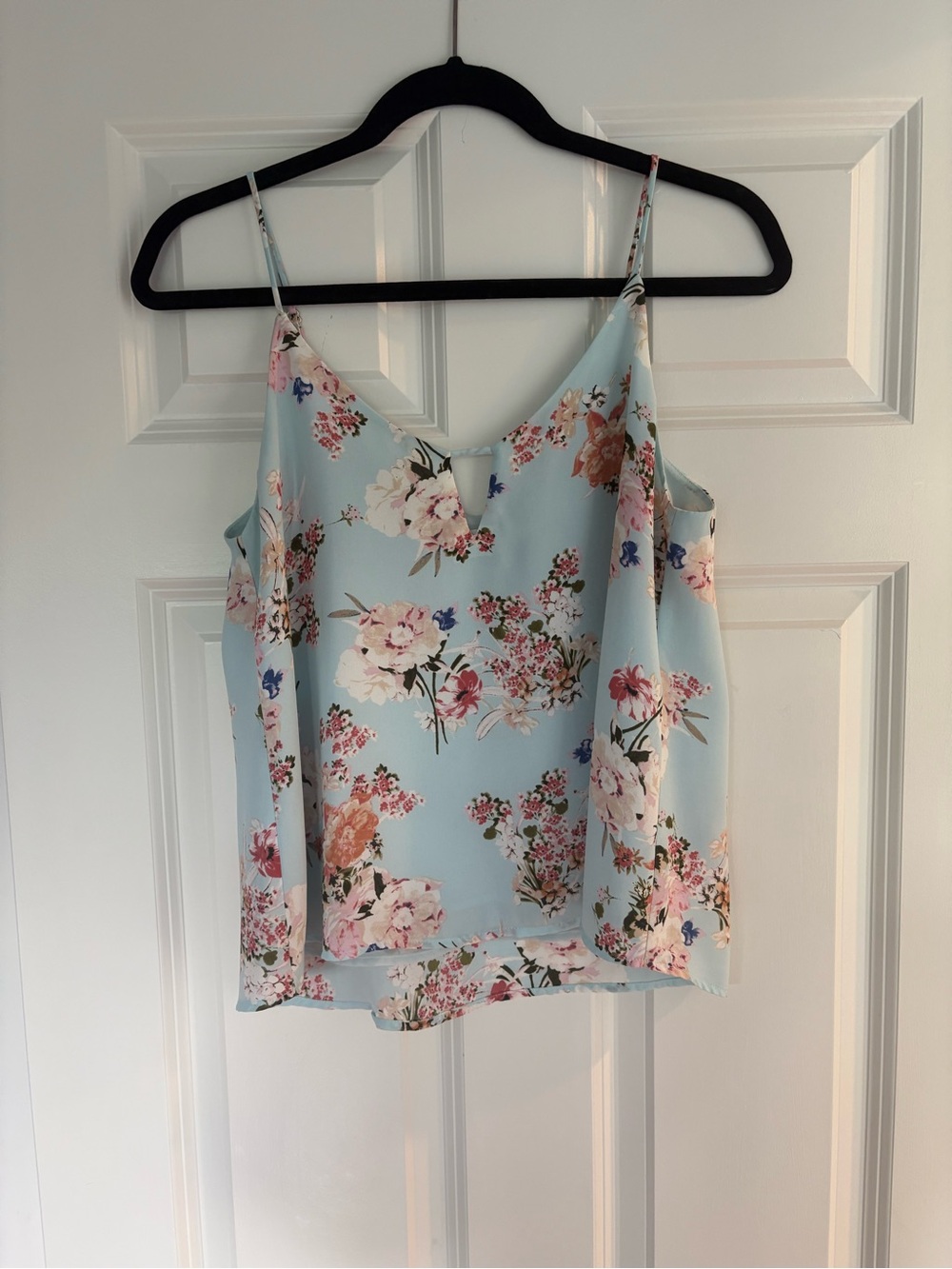 NWOT Lush Pastel Blue Floral Spaghetti Strap Cami